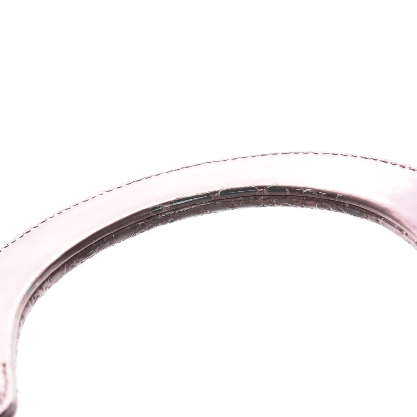 Metallic Patent Micro-Cannage Medium Lady Dior Pink