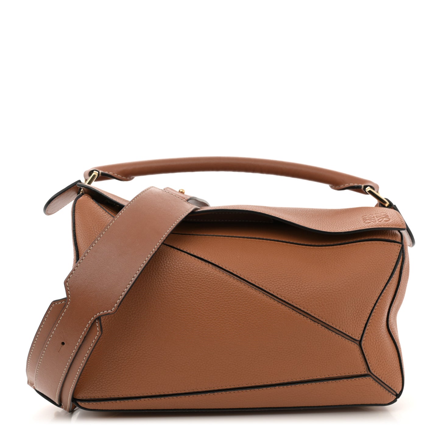 Calfskin Medium Puzzle Bag Tan