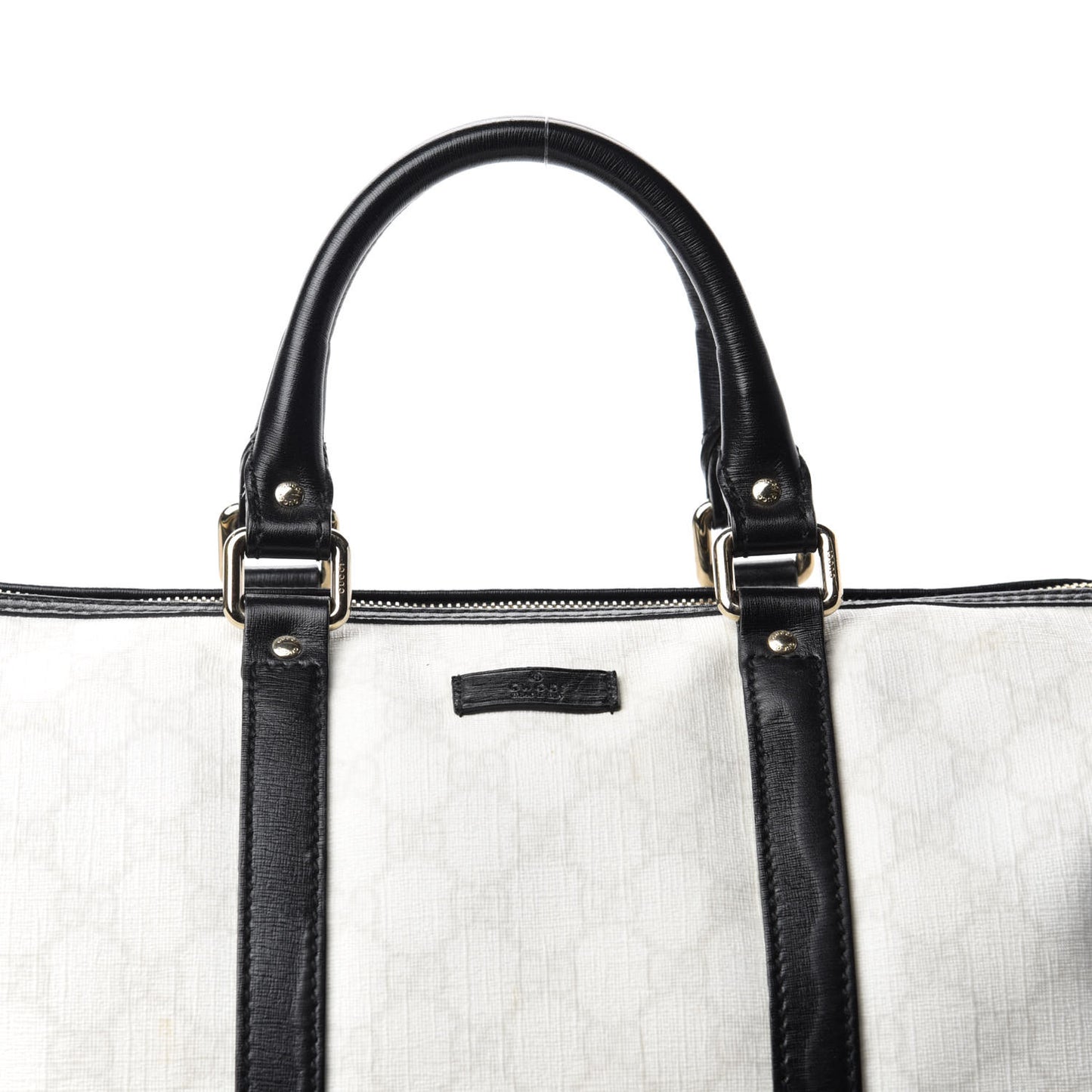 GG Plus Monogram Medium Joy Boston White Black