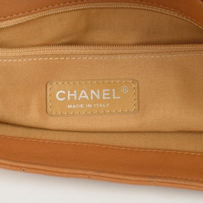Chanel Washed Lambskin Quilted Maxi Chain Around Flap Dark Beige 6 of 8
