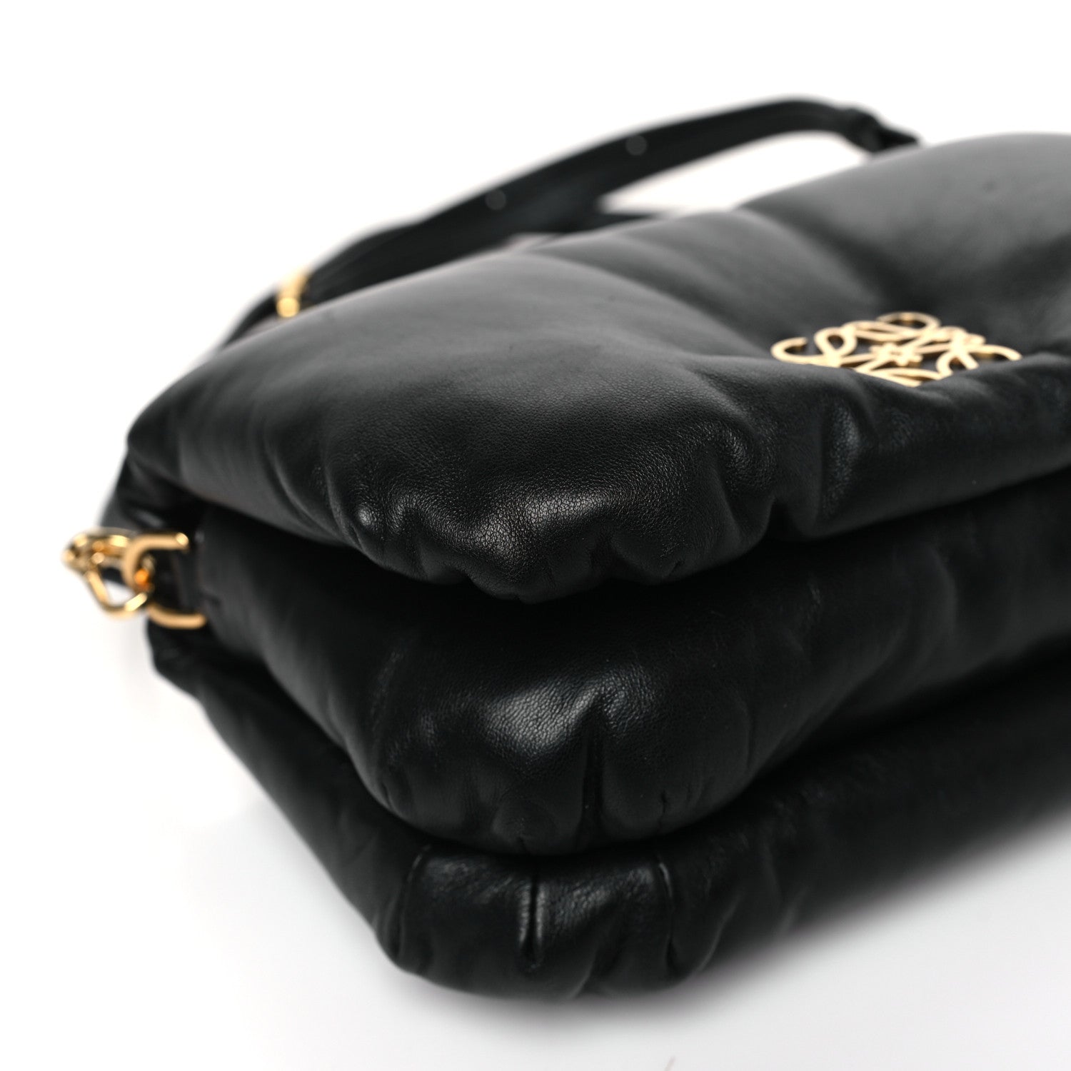 Loewe Shiny Nappa Lambskin Mini Goya Puffer Bag Black 7 of 8