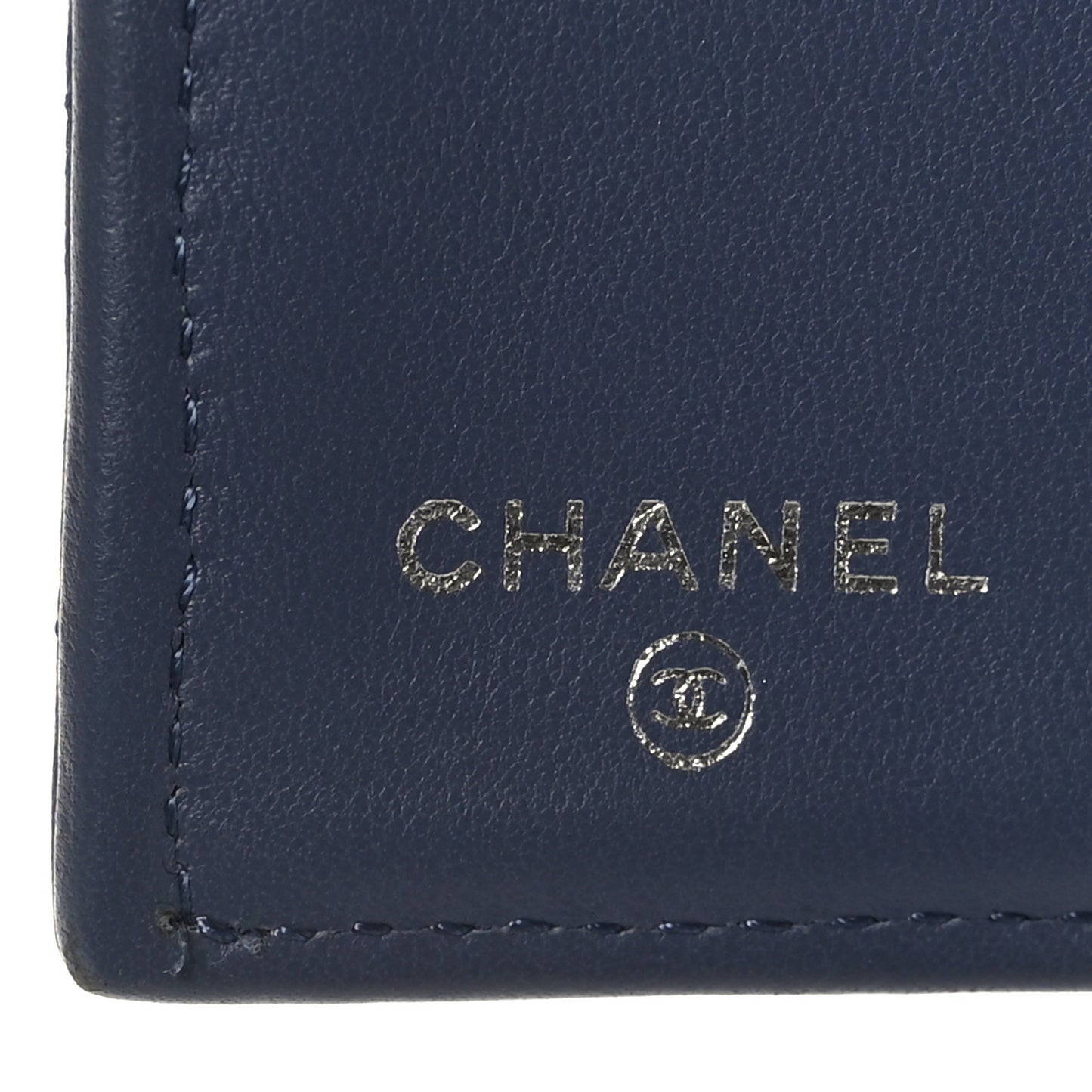 Lambskin Quilted Large Flap Wallet Blue
