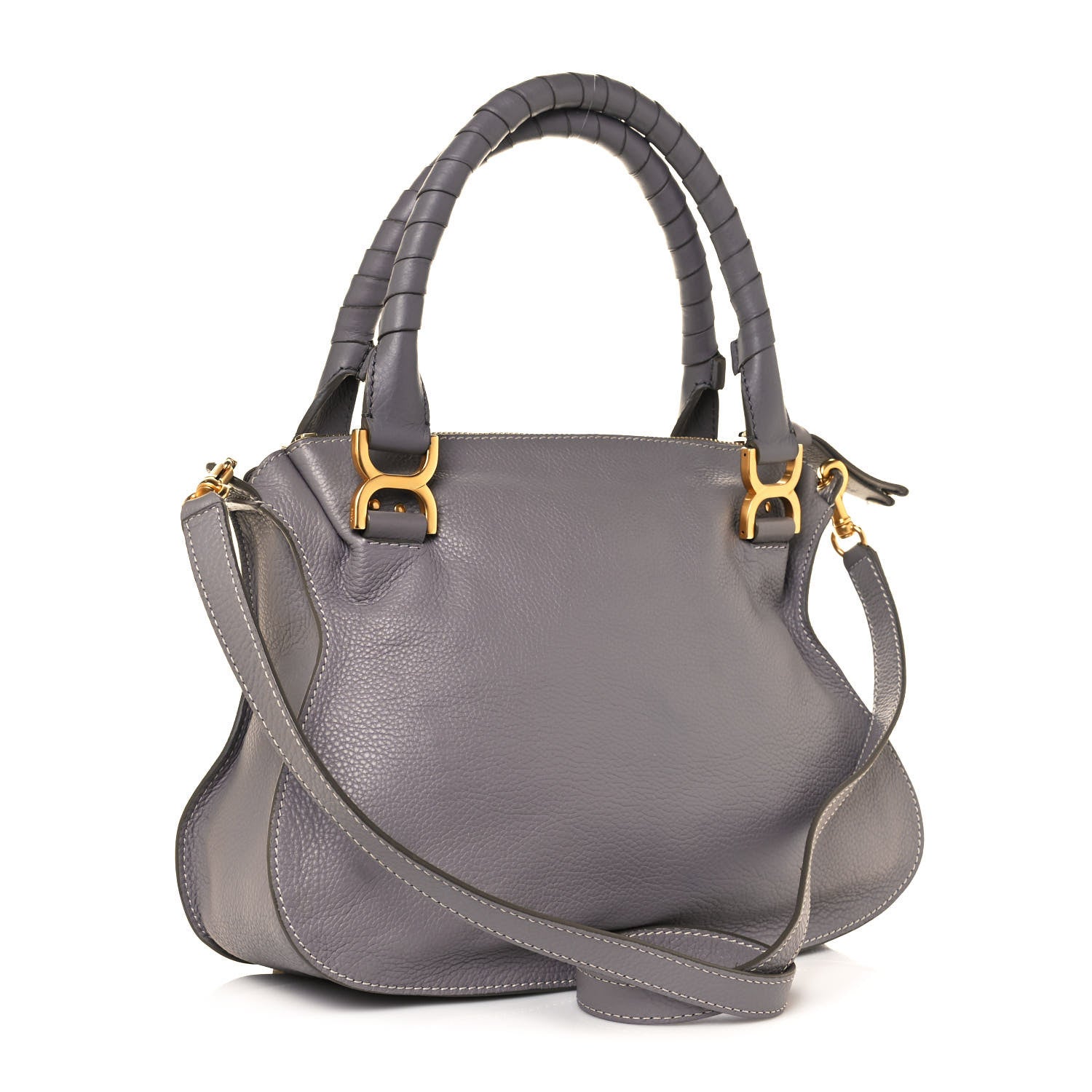Chloe Calfskin Medium Marcie Satchel Cashmere Grey 2 of 14