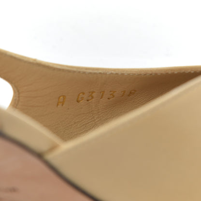 Chanel Lambskin Grosgrain Cap Toe CC Slingback Pumps 39 Beige Black 8 of 13