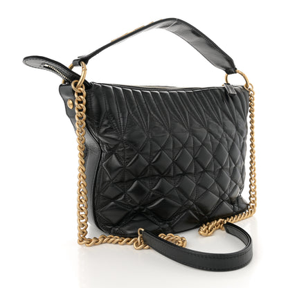 Chanel Glazed Calfskin Quilted State Of The Art Hobo Black 3 of 10