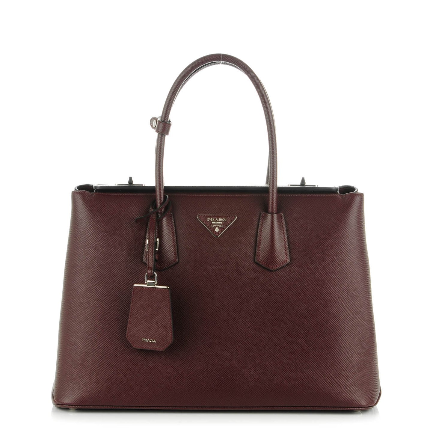 Saffiano Cuir Twin Tote Granato