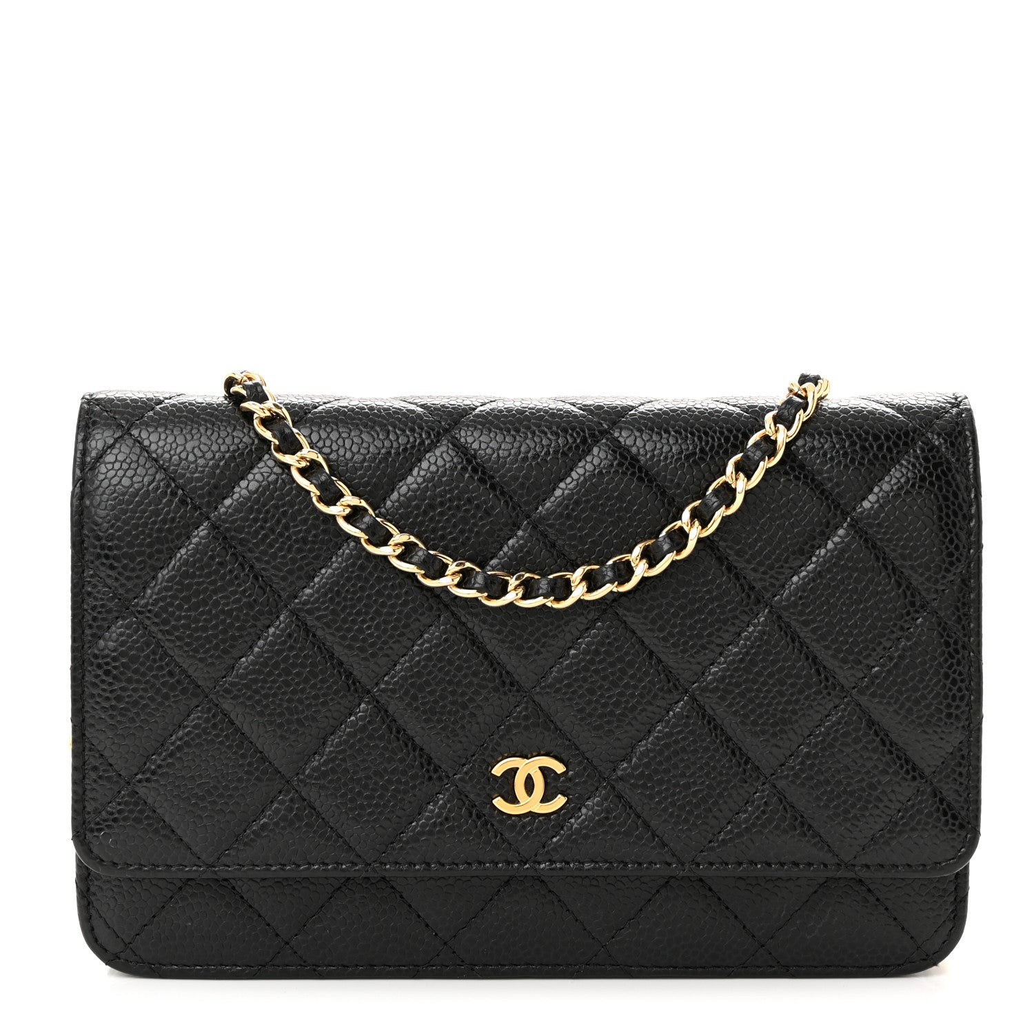 Chanel Caviar Quilted Wallet on Chain WOC Black 1 of 12