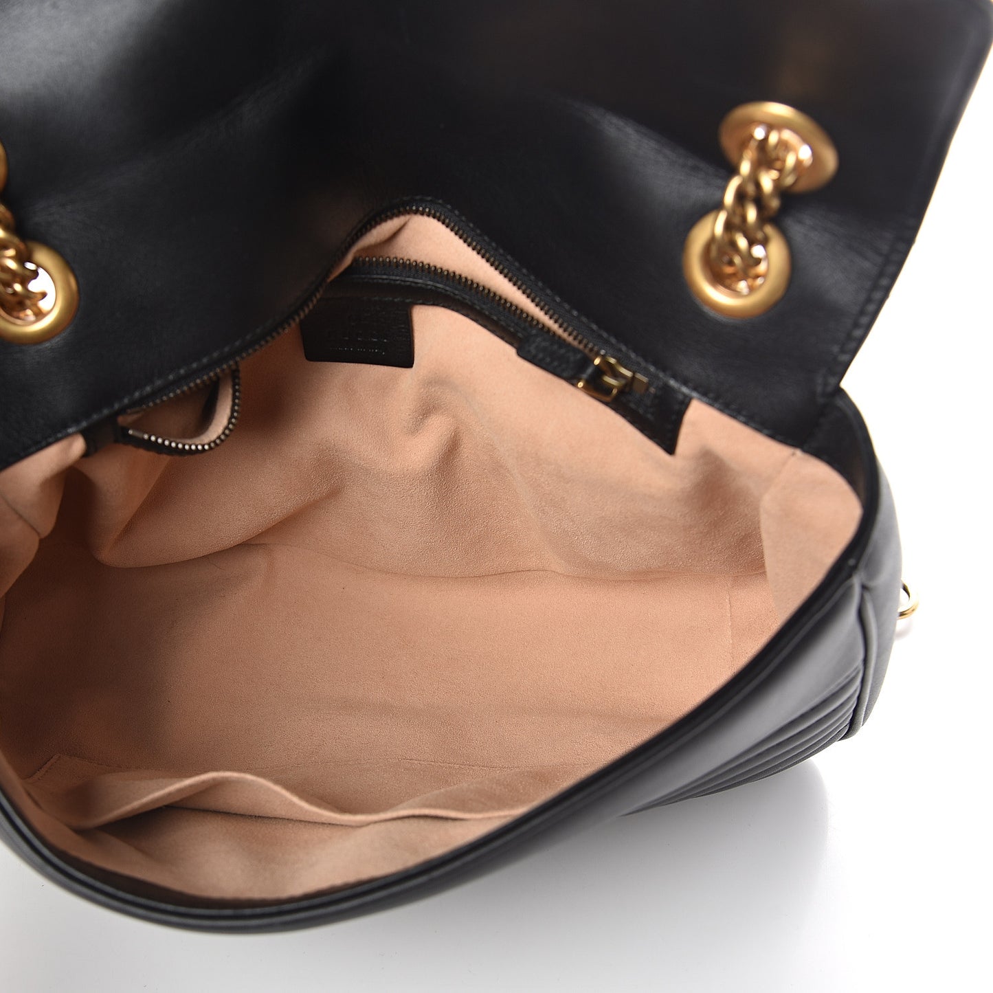 Calfskin Matelasse Medium GG Marmont Shoulder Bag Black