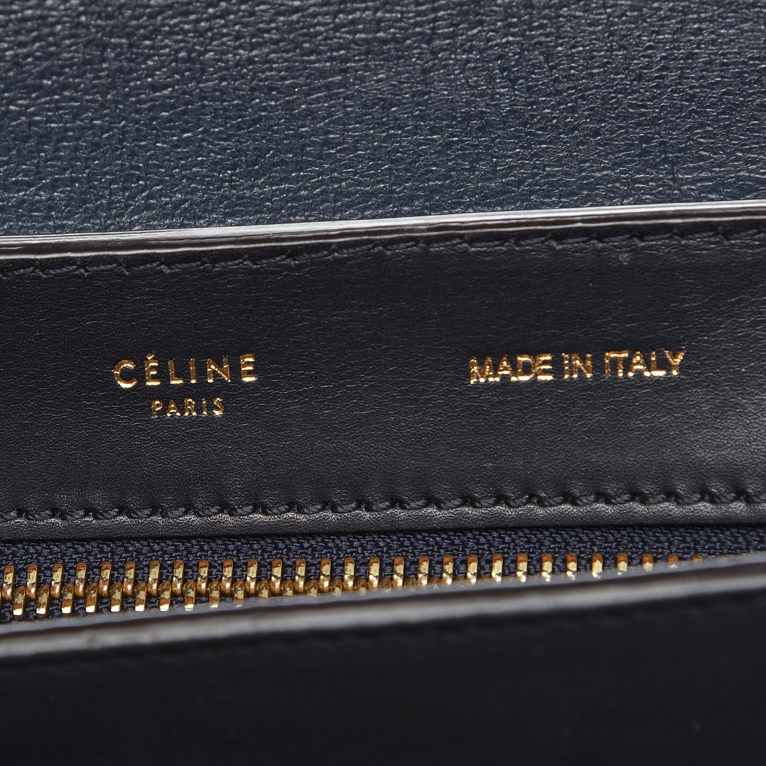Celine Smooth Calfskin Suede Medium Trapeze Black 7 of 9