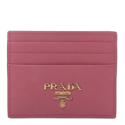 Prada Saffiano Metal Business Card Holder Peonia 1 of 7