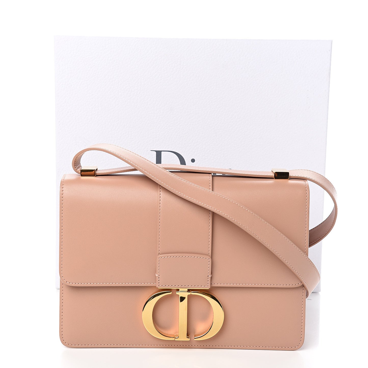 Calfskin 30 Montaigne Flap Bag Pale Pink