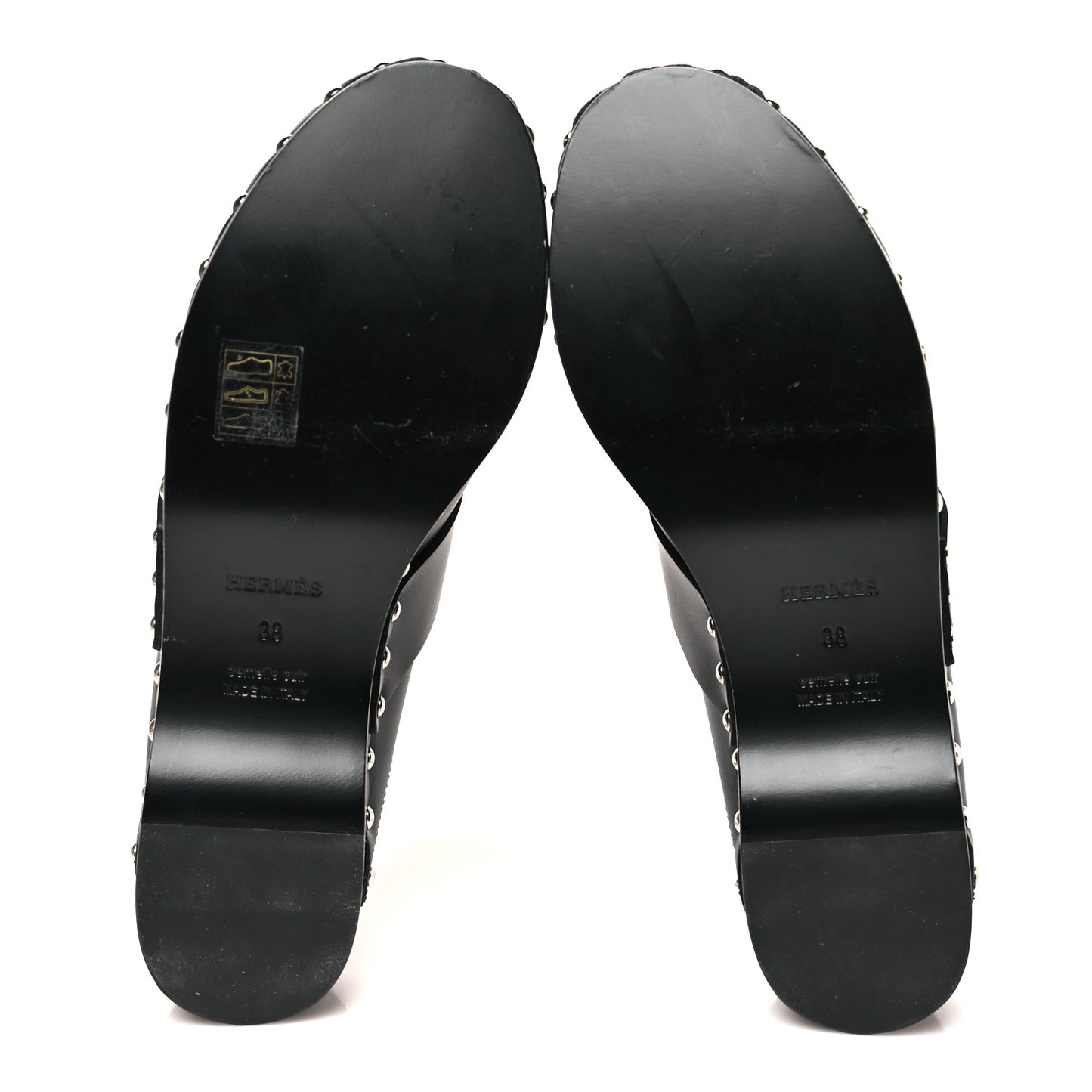 Calfskin Calya Mules 38 Black