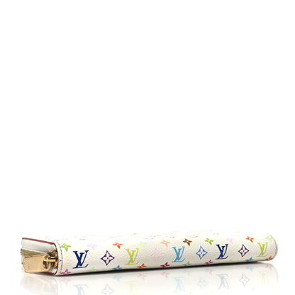 Louis Vuitton Monogram Multicolor Zippy Wallet White Litchi 4 of 12