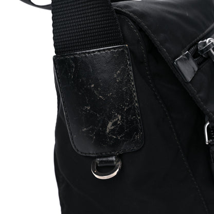 Prada Tessuto Nylon Saffiano Messenger Bag Black 15 of 17