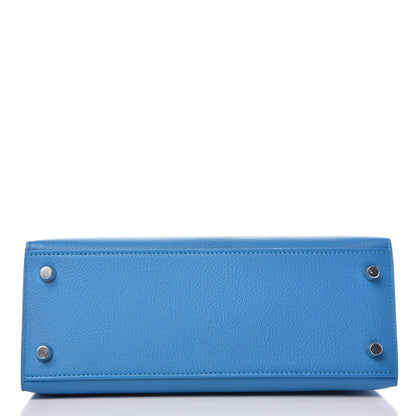Hermes Chevre Chandra Kelly Sellier 25 Bleu Zanzibar 6 of 41