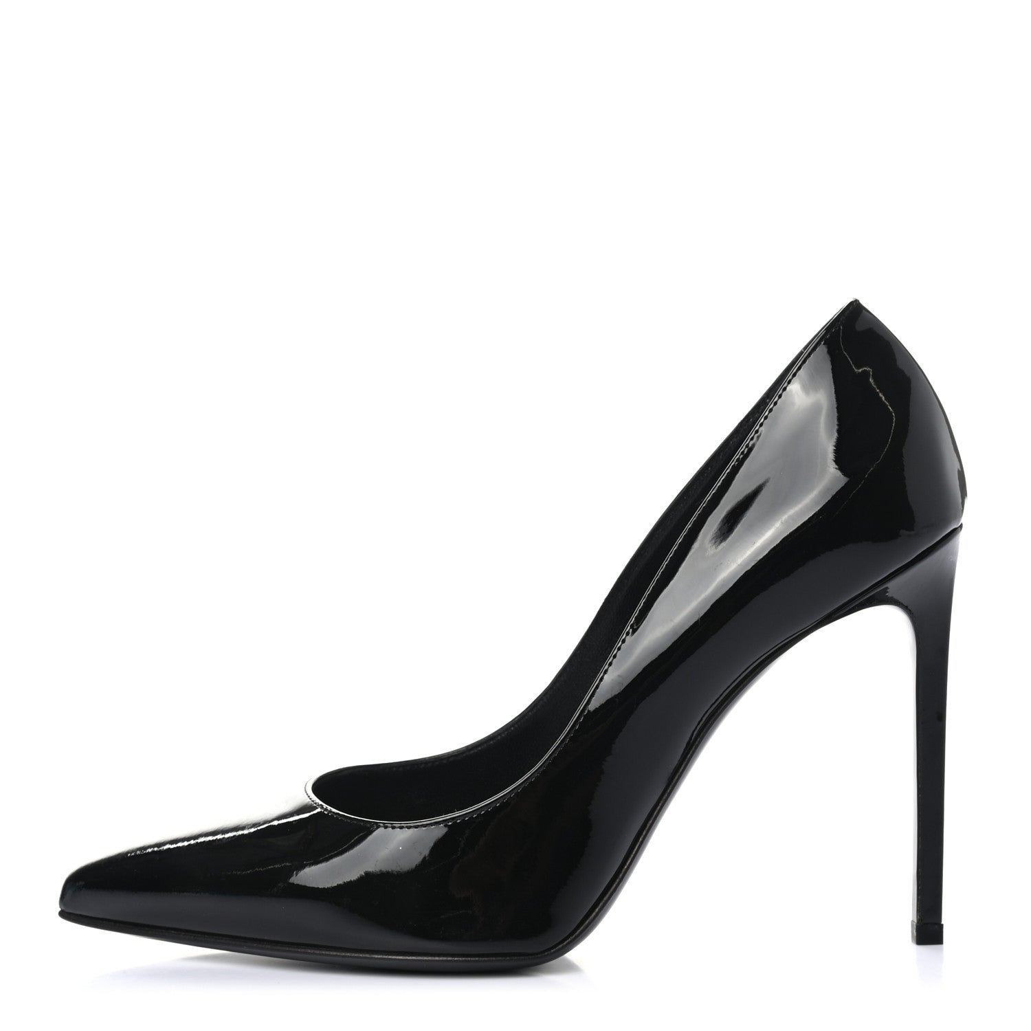 Saint Laurent Patent Classic Paris 105 Escarpin Pumps 37.5 Black 1 of 9
