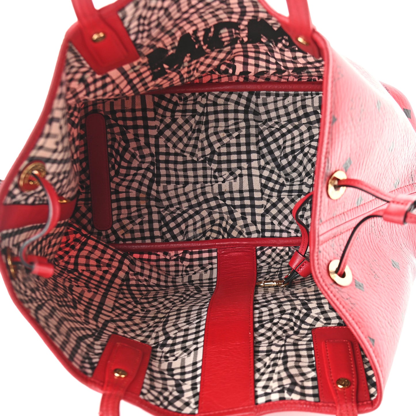 Visetos Medium Liz Reversible Shopper Tote Ruby Red