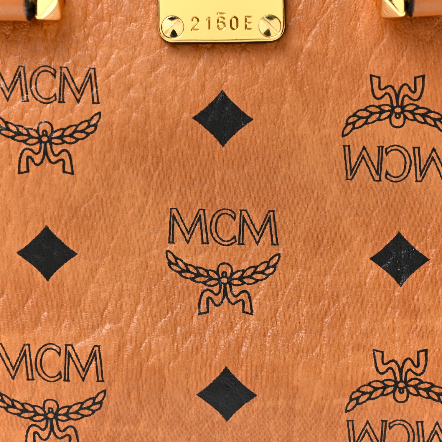 MCM Visetos Essential Small Disco Tote Cognac 7 of 11