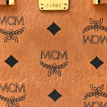MCM Visetos Essential Small Disco Tote Cognac 7 of 11