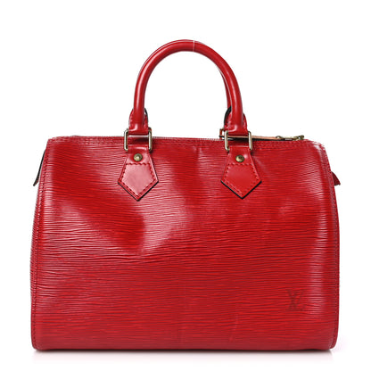Louis Vuitton Epi Speedy 25 Castillan Red 1 of 13