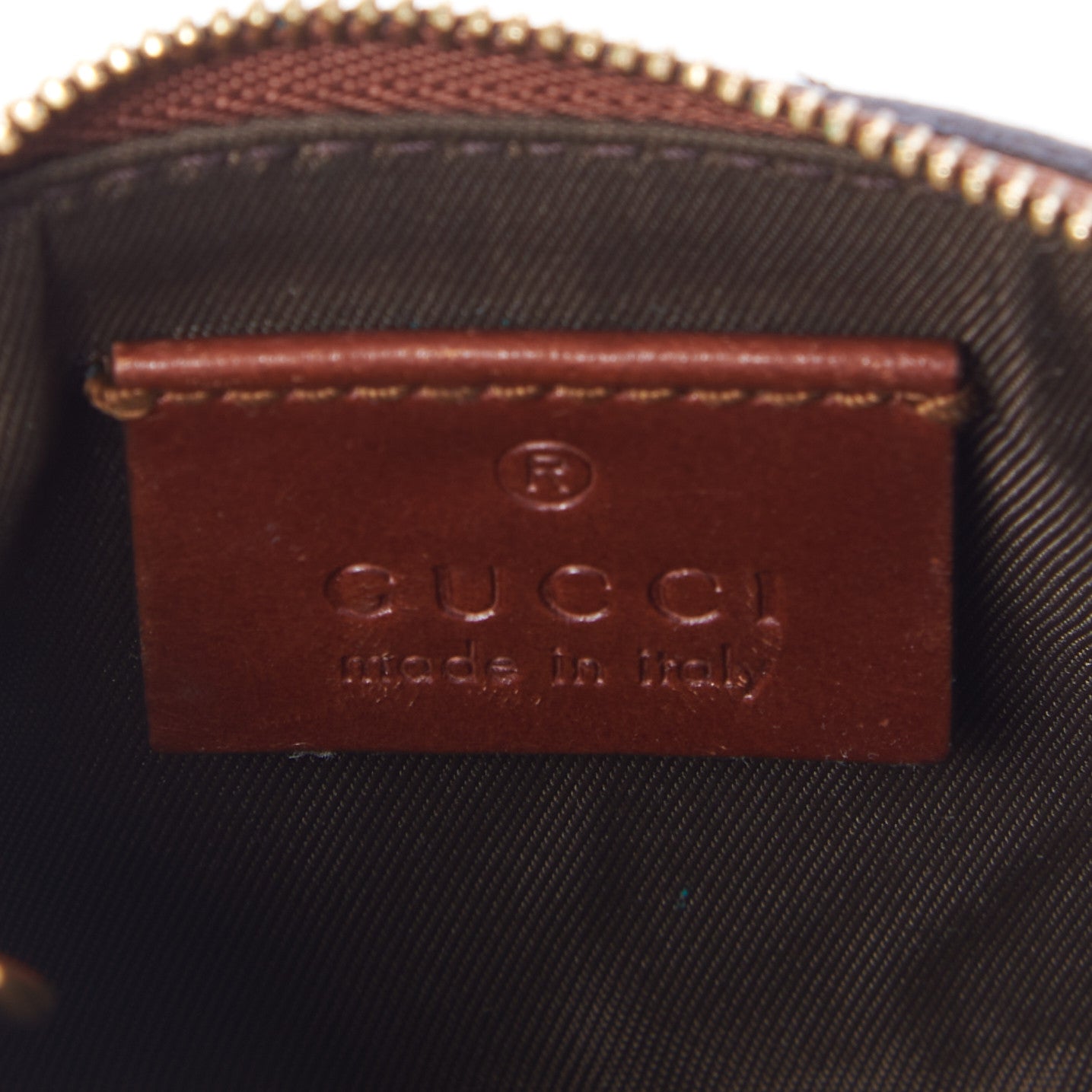 GG Supreme Monogram Key Case Brown