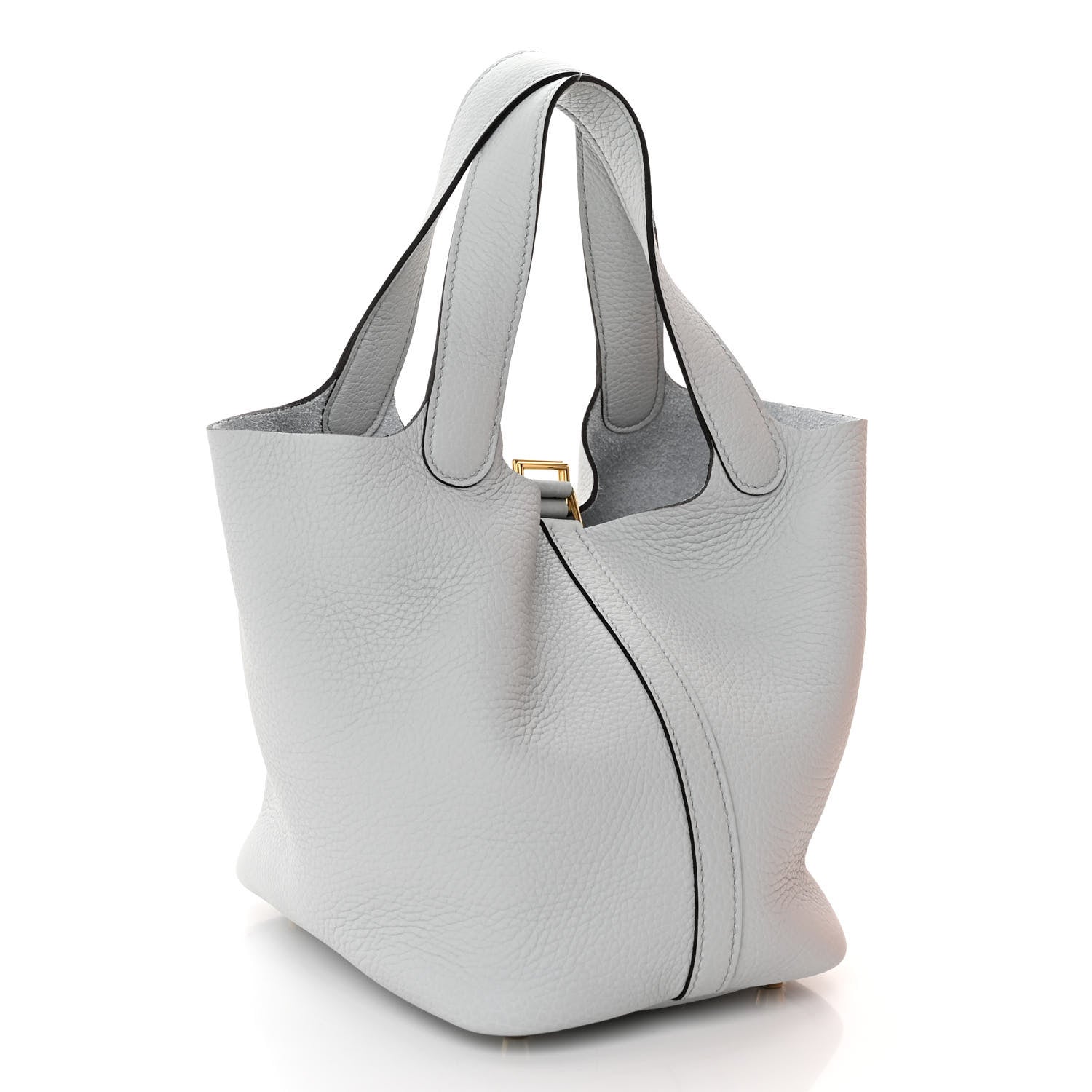 Hermes Taurillon Clemence Picotin Lock 18 PM Bleu Pale 3 of 11