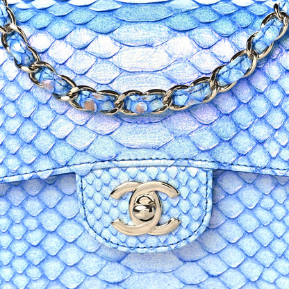Chanel Iridescent Python Mini Rectangular Flap Blue 8 of 10