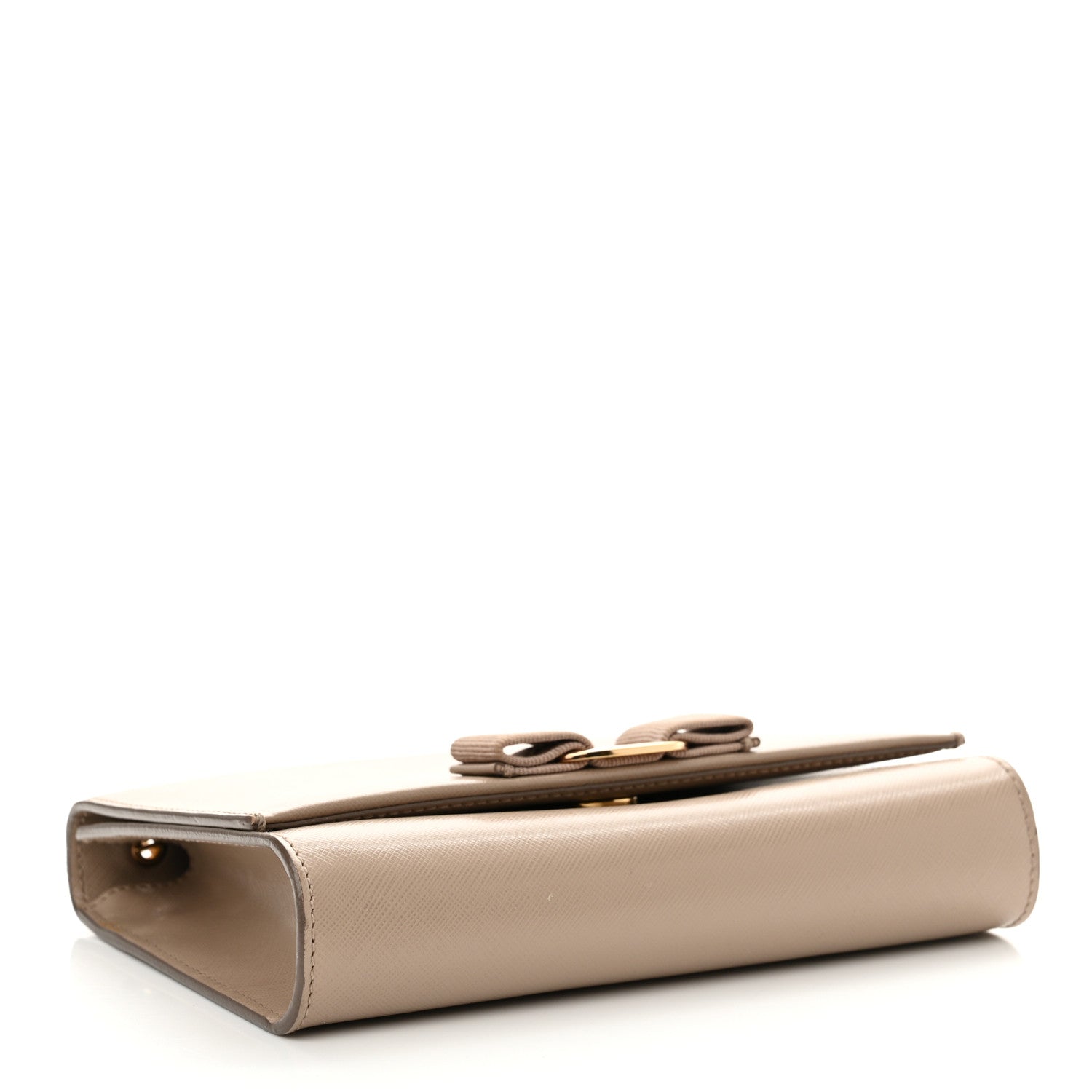 Salvatore Ferragamo Printed Calfskin Ginny Shoulder Bag Beige 4 of 14