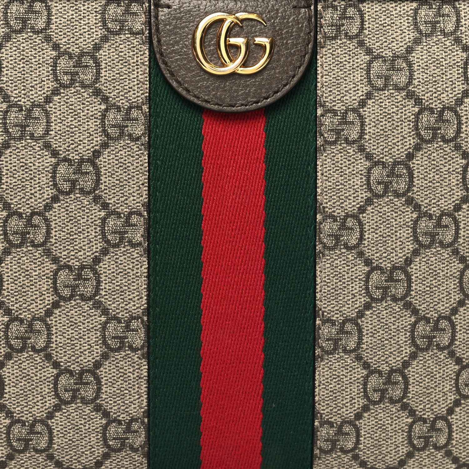 Gucci GG Supreme Monogram Web Small Ophidia Top Handle Shoulder Bag Brown 8 of 11