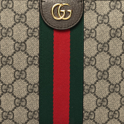 Gucci GG Supreme Monogram Web Small Ophidia Top Handle Shoulder Bag Brown 8 of 11