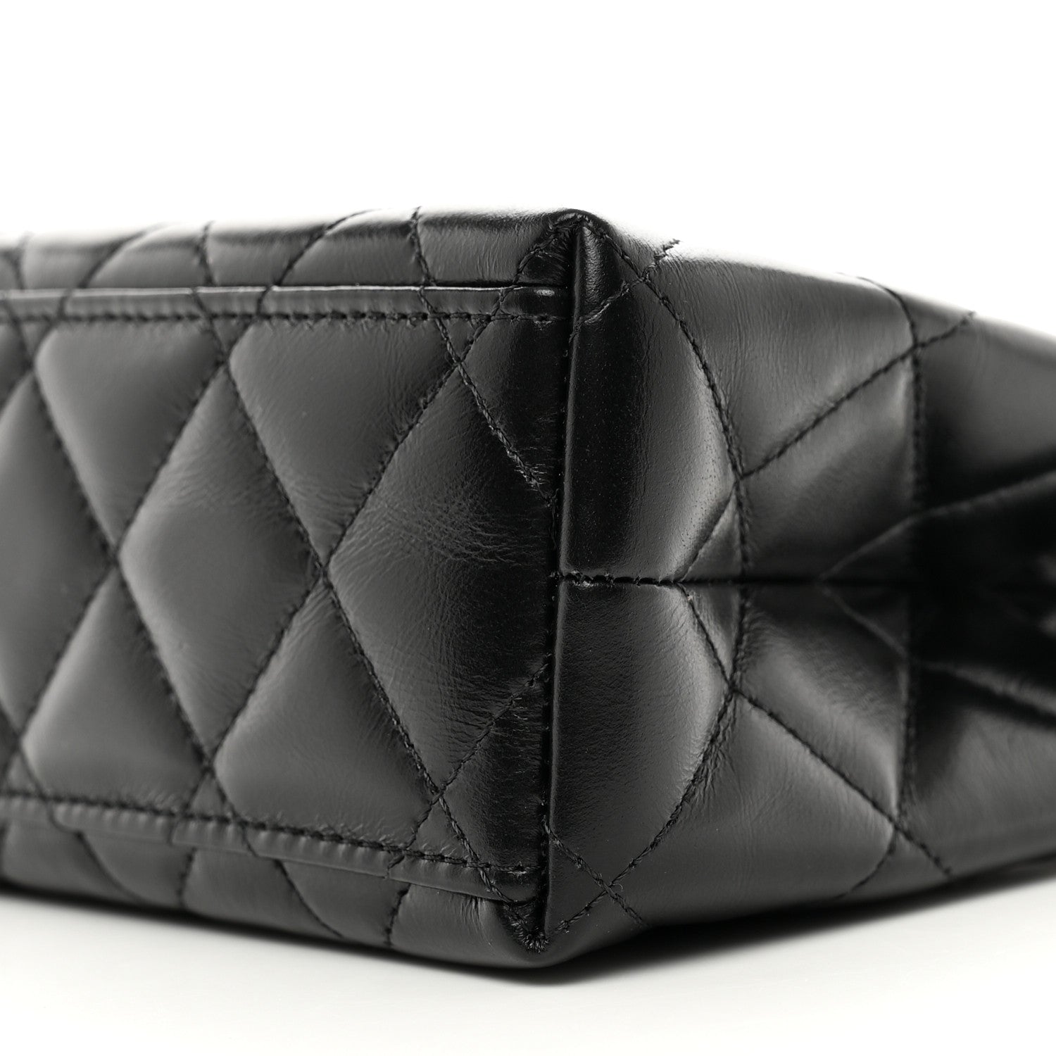 Chanel Shiny Aged Calfskin Quilted Nano Kelly Shopper Black 10 of 10