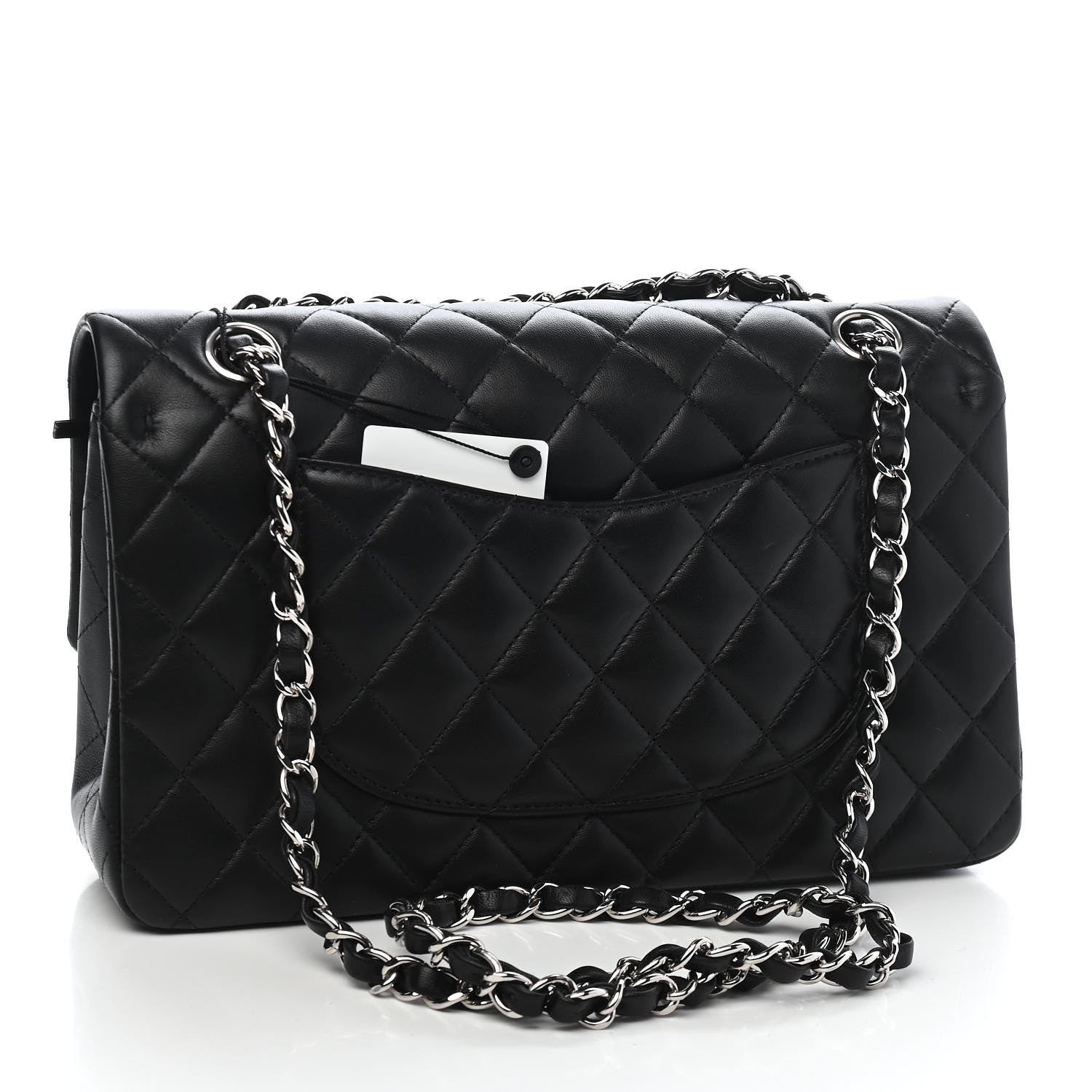 Chanel Lambskin Quilted Medium Double Flap Black 2 of 8