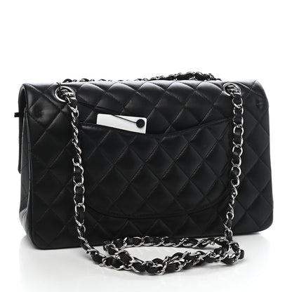 Chanel Lambskin Quilted Medium Double Flap Black 2 of 8