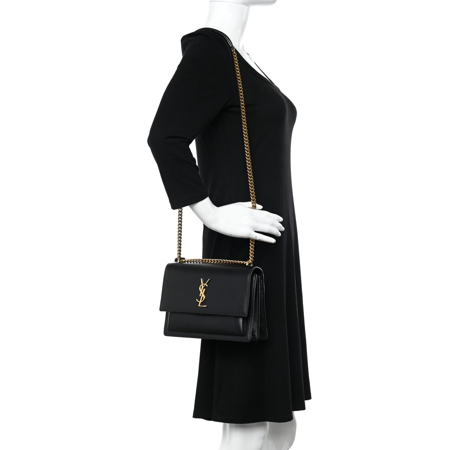 Calfskin Medium Monogram Sunset Black
