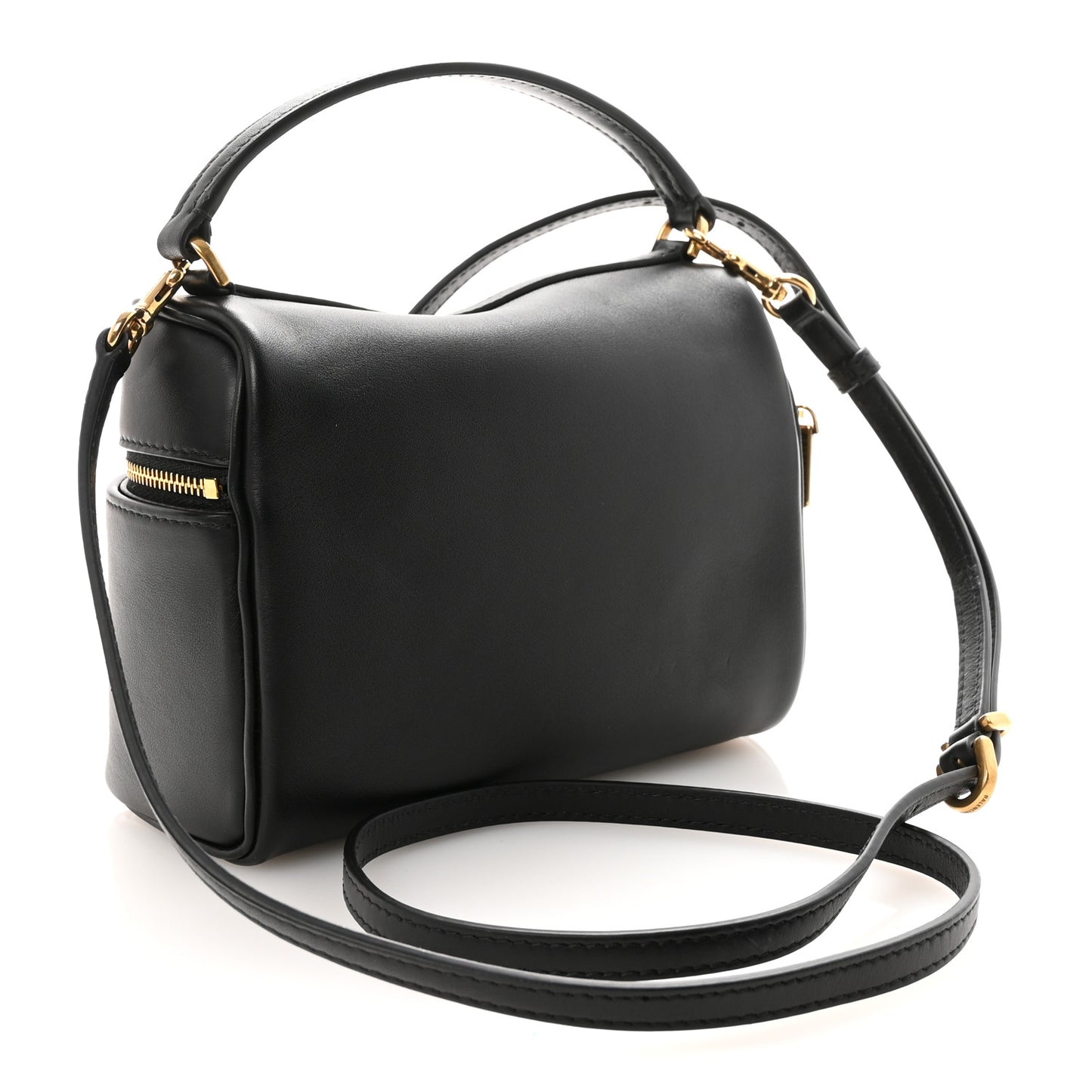 Natural Smooth Calfskin Rodeo Vanity Black