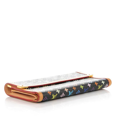 Louis Vuitton Monogram Multicolor Porte Tresor International Wallet Black 4 of 9