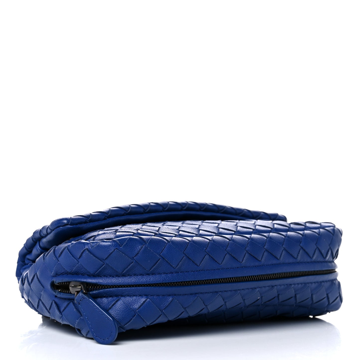 Nappa Intrecciato Small Chain Crossbody Cobalt