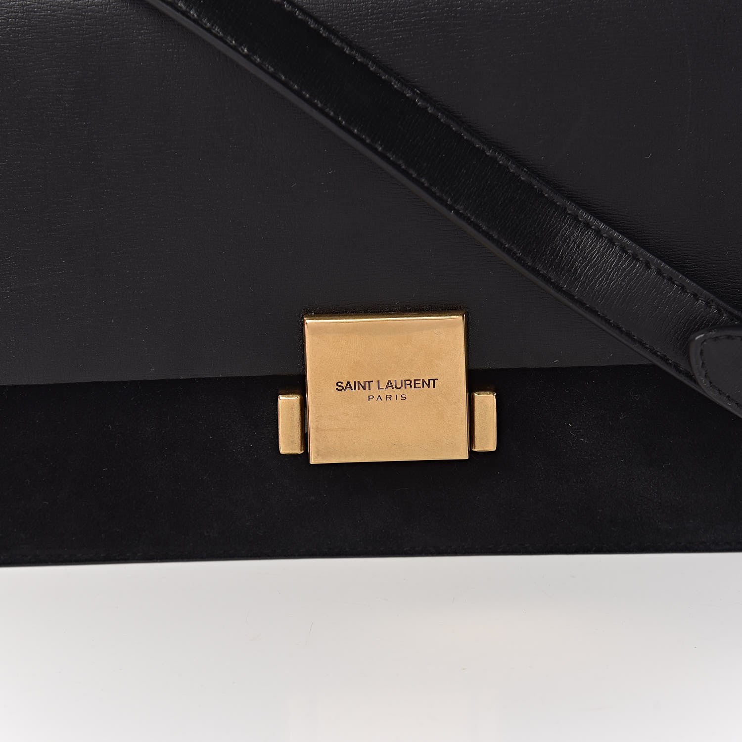 Saint Laurent Smooth Calfskin Suede Medium Bellechasse Black 11 of 11