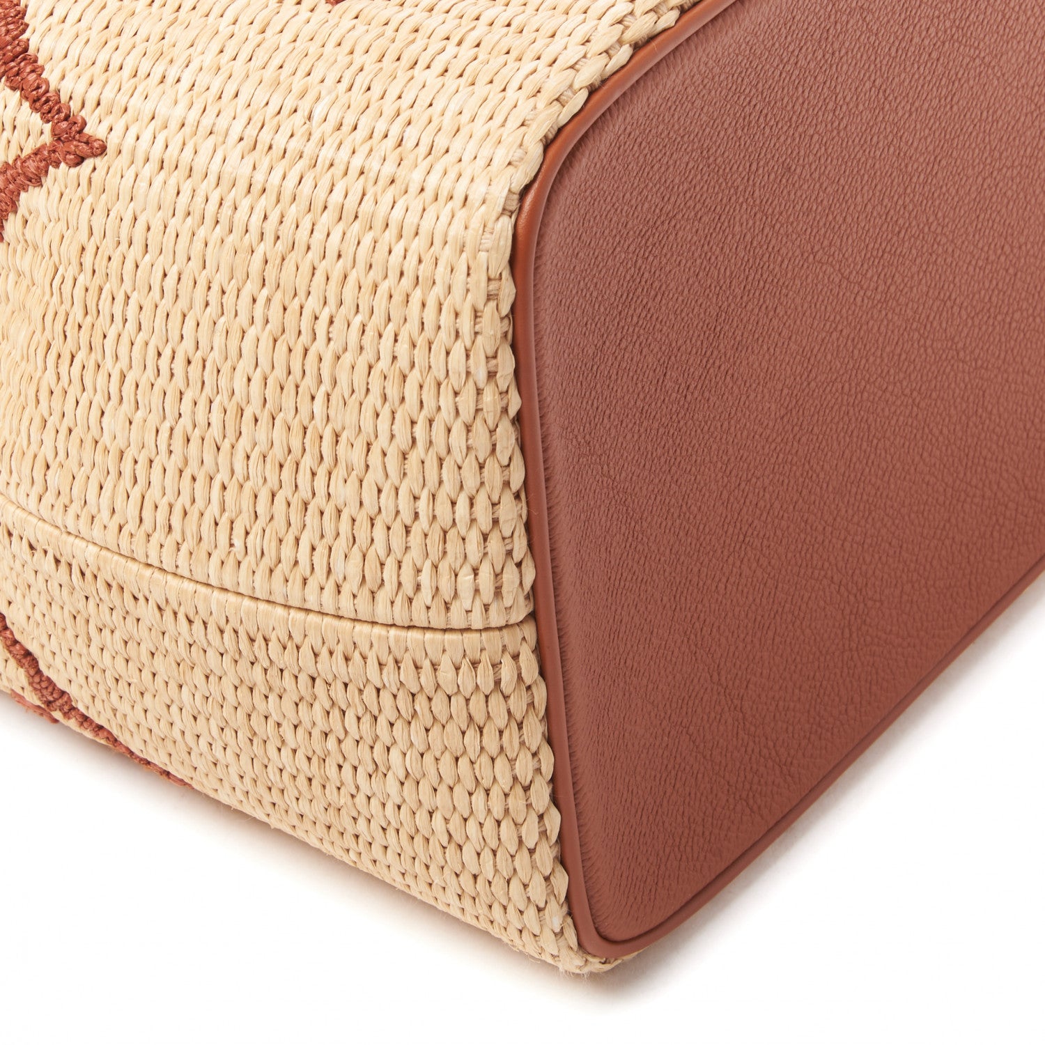 Louis Vuitton Raffia Calfskin Monogram Neonoe MM Tan 6 of 8