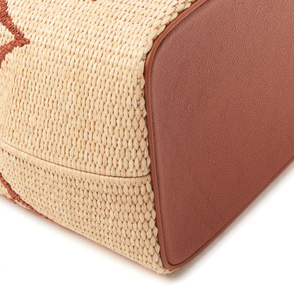 Louis Vuitton Raffia Calfskin Monogram Neonoe MM Tan 6 of 8