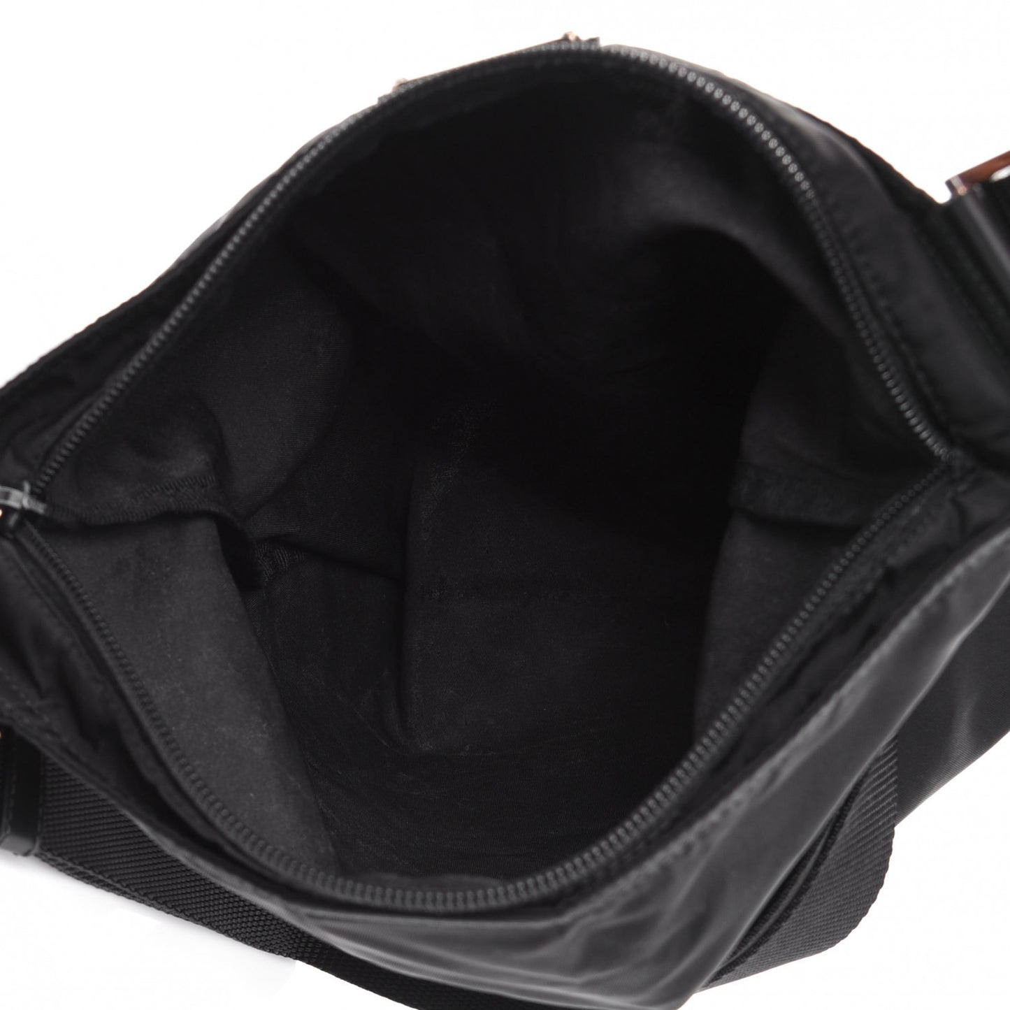 Nylon Vela Flat Messenger Bag Black