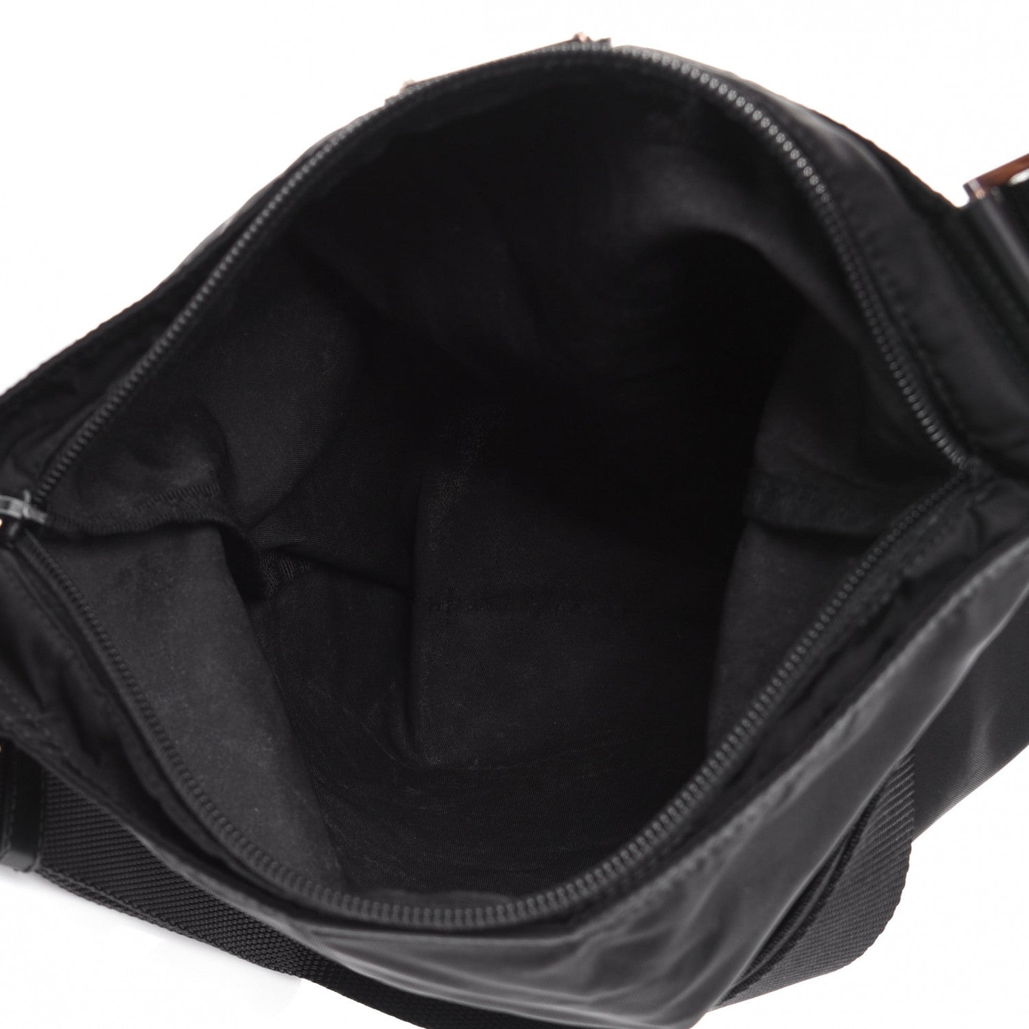 Prada Nylon Vela Flat Messenger Bag Black 4 of 4