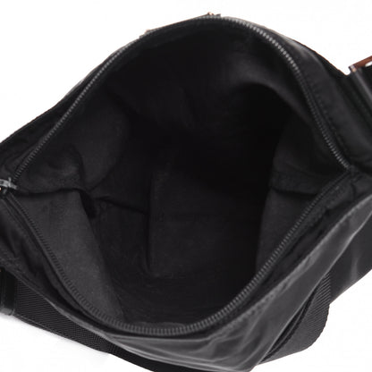 Prada Nylon Vela Flat Messenger Bag Black 4 of 4