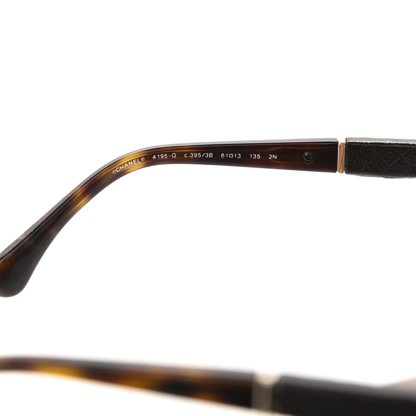 Lambskin Quilted CC Aviator Sunglasses 4195-Q Brown Gold