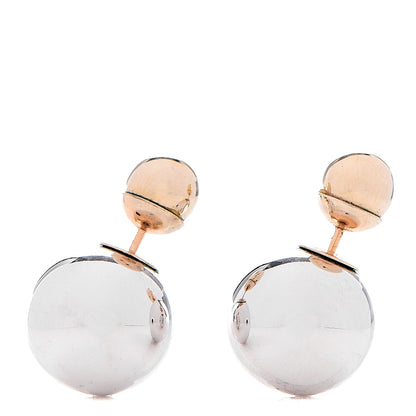 Christian Dior Mise En Dior Tribal Earrings Gold Silver 1 of 4