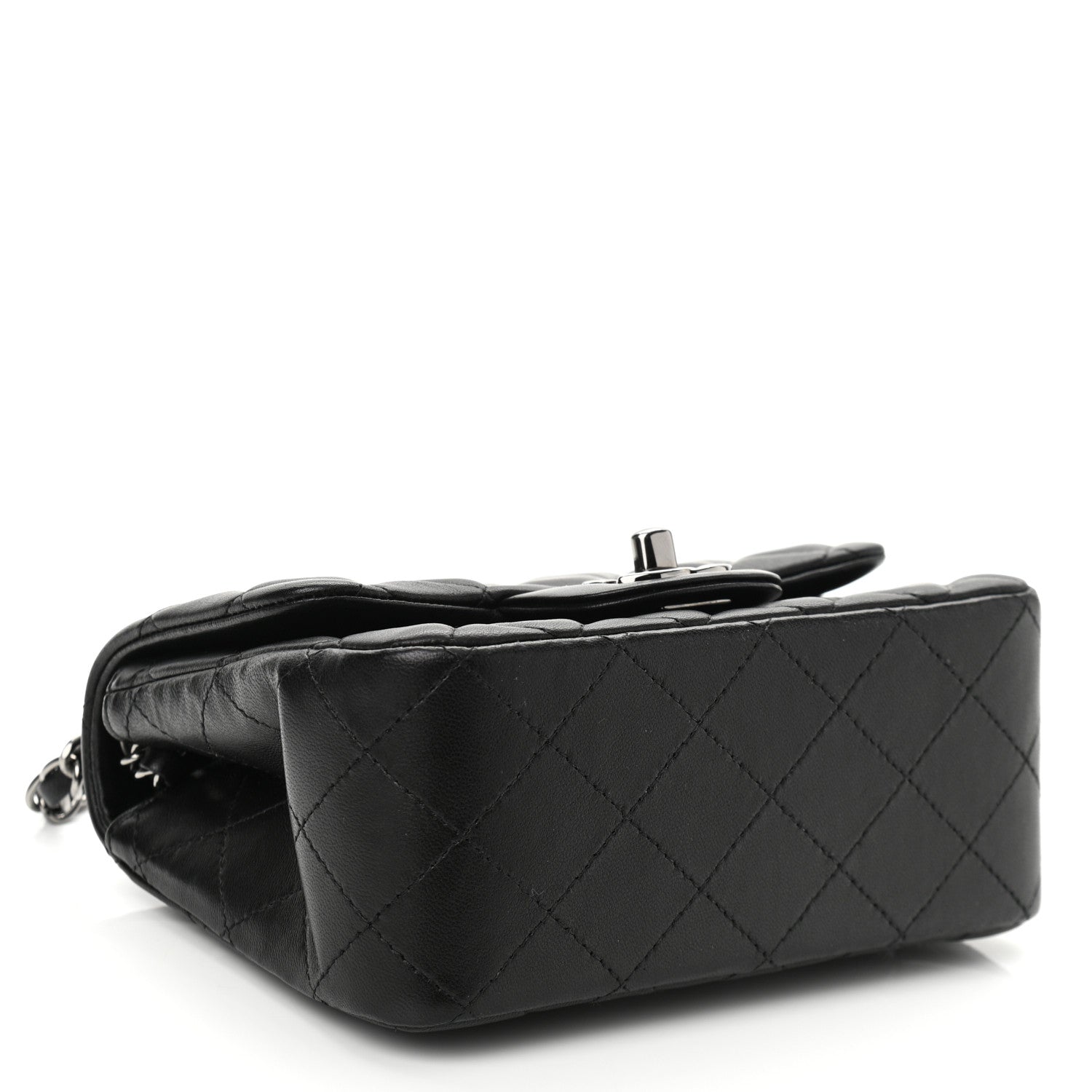 Chanel Lambskin Quilted Mini Square Flap Black 4 of 11