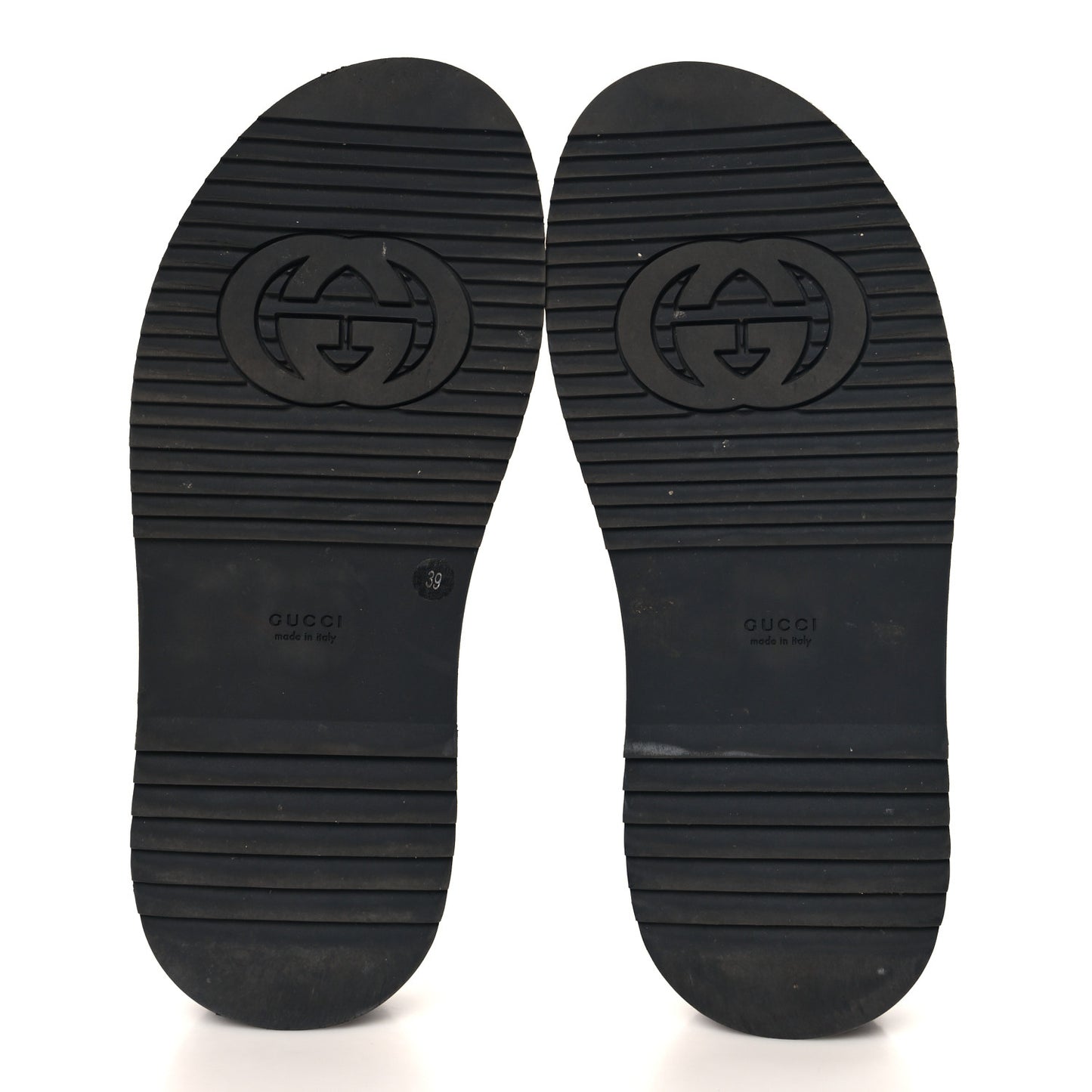 Jacquard Black Denim GG Monogram Angelina Platform 55mm Slide Sandals 39 Black Ivory
