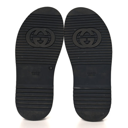 Gucci Jacquard Black Denim GG Monogram Angelina Platform 55mm Slide Sandals 39 Black Ivory 6 of 11