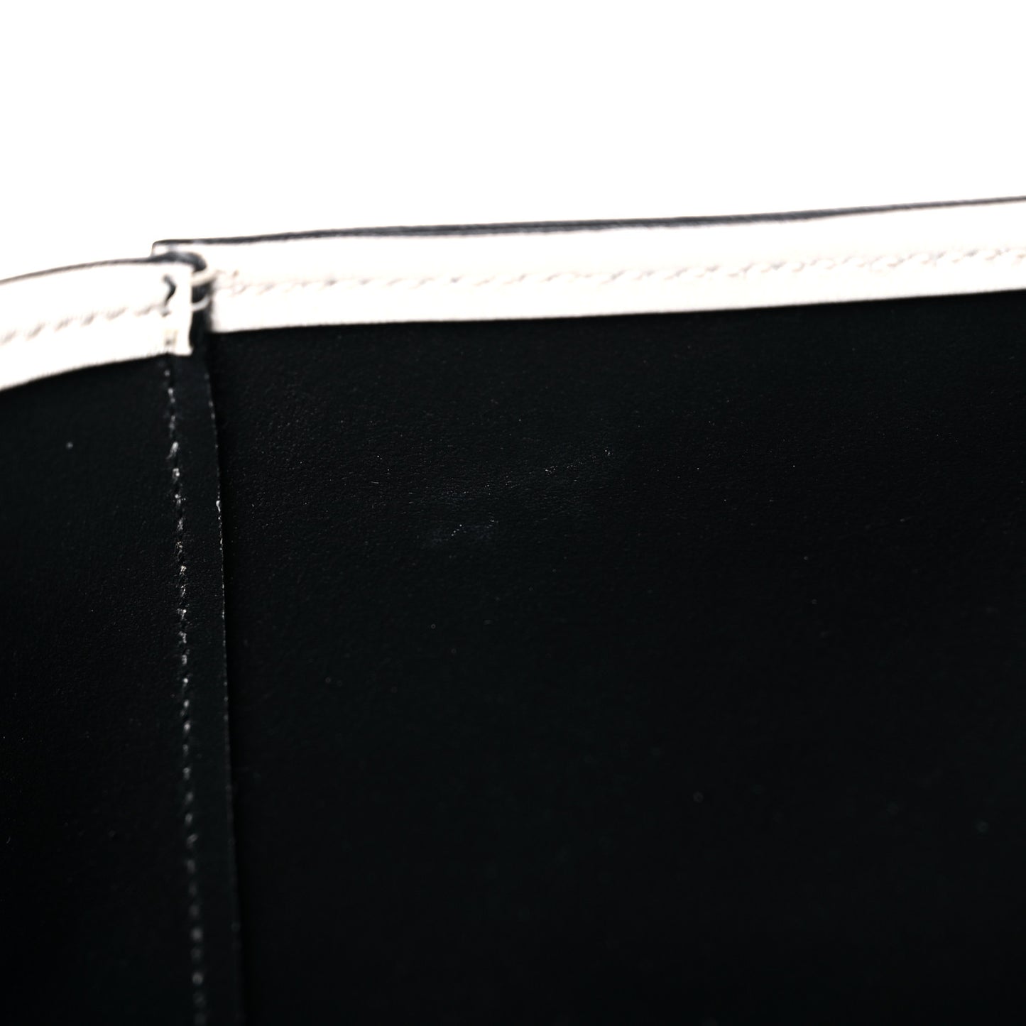 City Calf Front Pocket Large Shopping Tote White Black