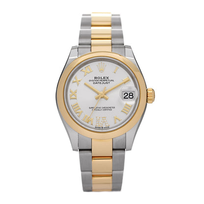 Rolex Stainless Steel 18K Yellow Gold Diamond 31mm Oyster Perpetual Datejust Watch Silver Roman 278243 1 of 5